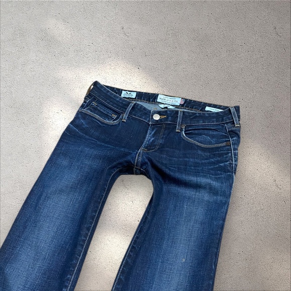 Lucky Brand White Oak Cone Denim Made in USA Low Rise Lolita Boot Jeans - Picture 4 of 8